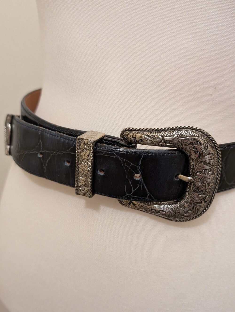 Vintage Leather Western Belt 30"